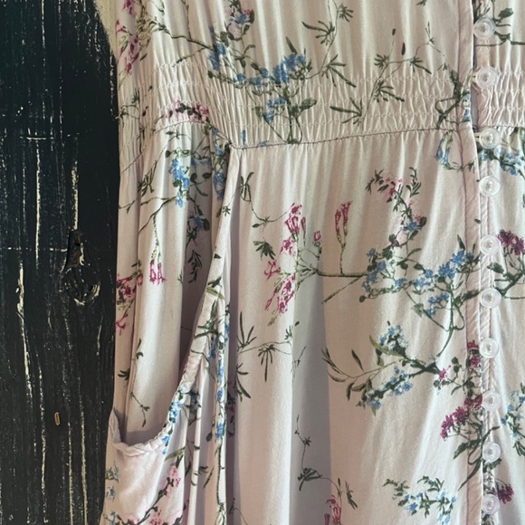 JAASE  Lilac Pink Floral Button Front Maxi Dress SZ: M/L - Picture 7 of 15